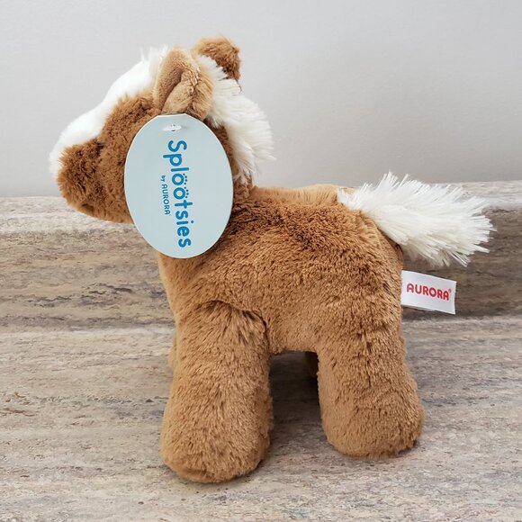 NWT Aurora Splootsies Eco Friendly Clydesdale Horse Plush 8" - Picture 6 of 6